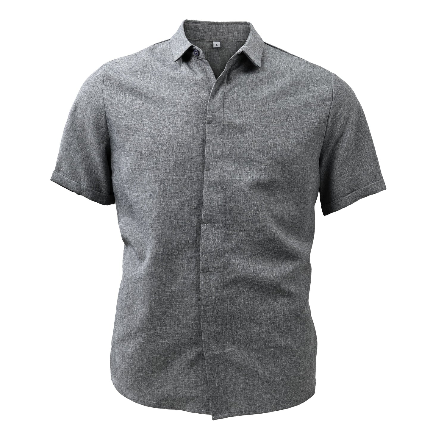 Chemise à manches courtes en lin pour homme