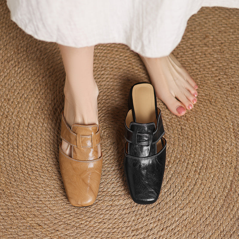 Andie Genuine Leather Mules