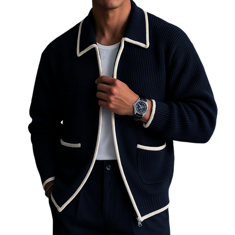 Cardigan zippé pour homme