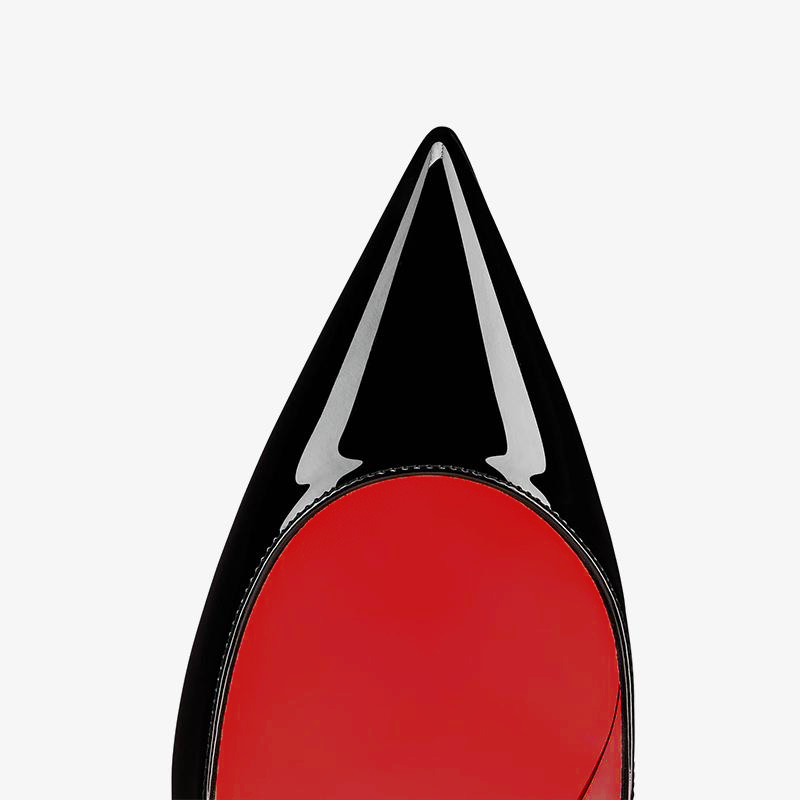 Patent Leather Stiletto Pumps with Red Interior