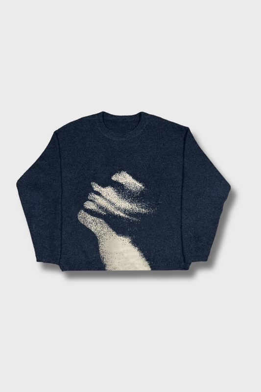 Distorted' Graphic Knitted Sweater