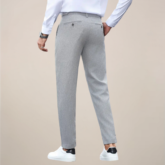 Pantalon Plissé Slim Fit pour Homme – Pantalon Chic pour les Événements Professionnels et Formels