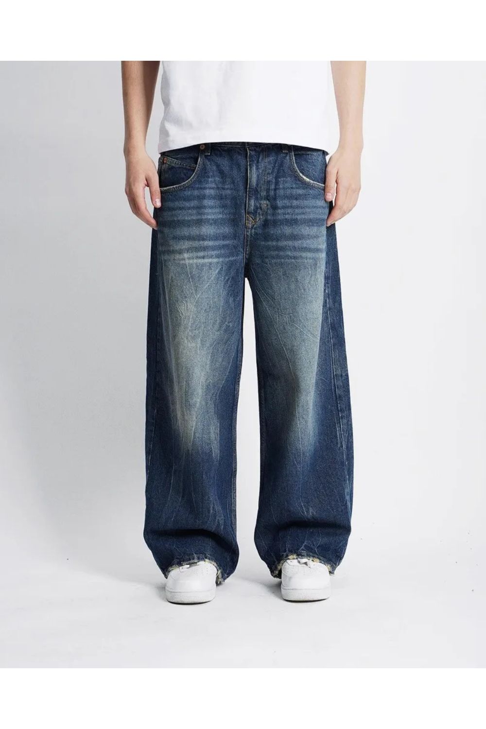 Washed Blue' Baggy Jeans
