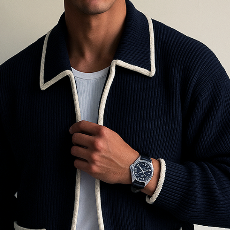 Cardigan zippé pour homme