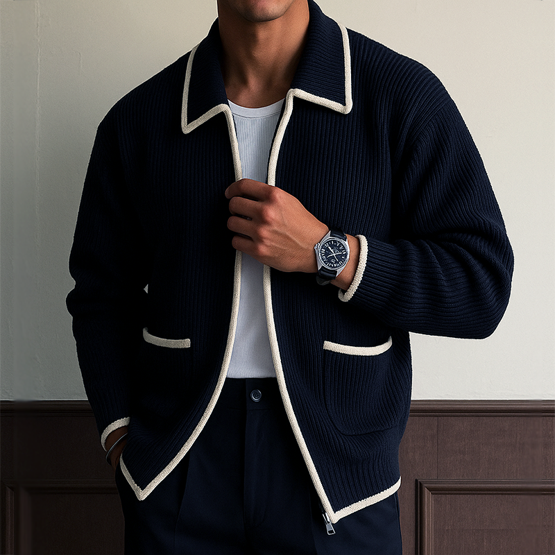 Cardigan zippé pour homme