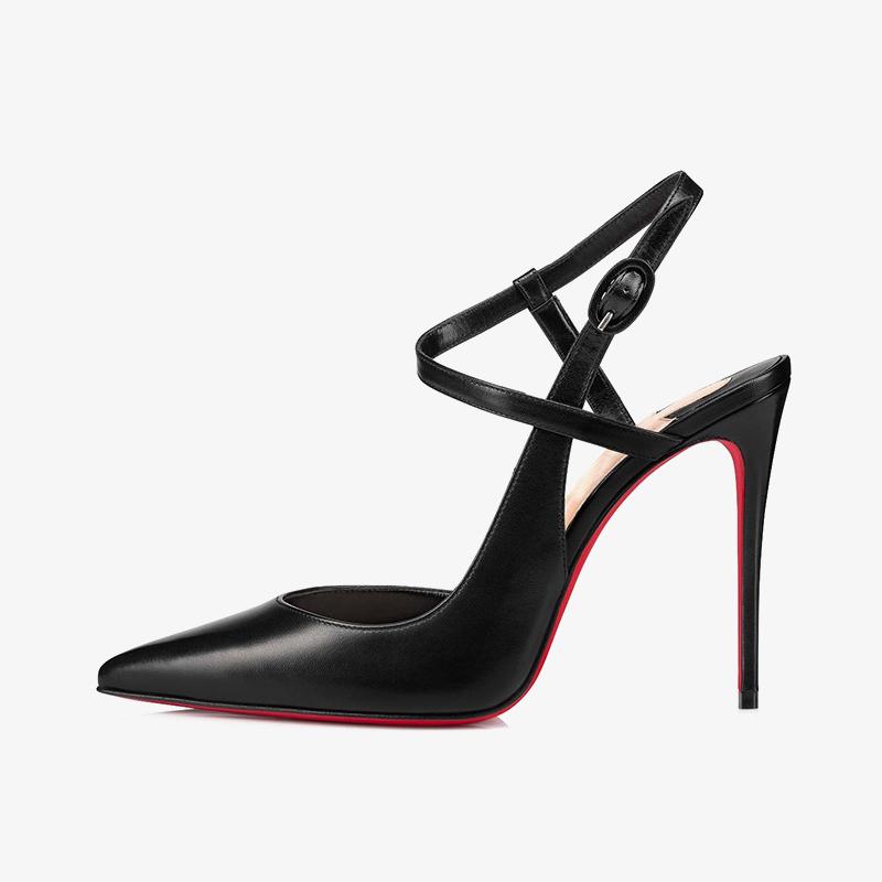 Glossy Leather Stiletto Pumps